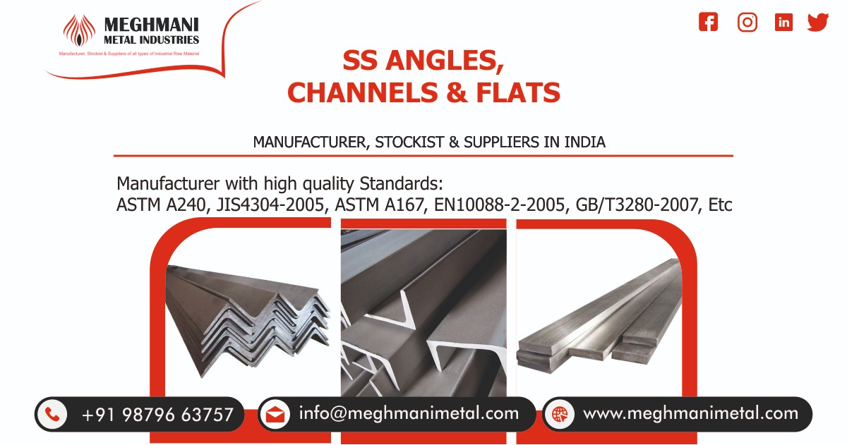 SS Angles, channnels & Flats Manufacturer, Stockist & Suppliers in india