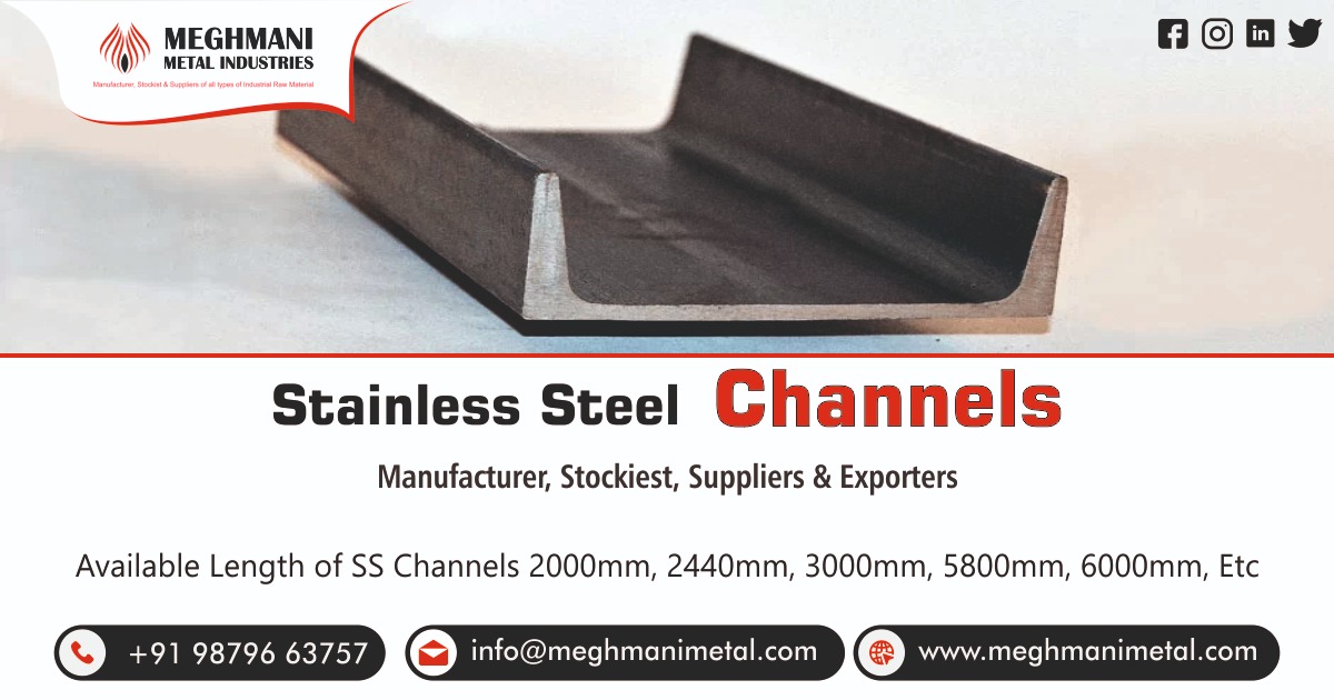 SS Channels Manufacturer, Stockiest & Suppliers in Ahmedabad
