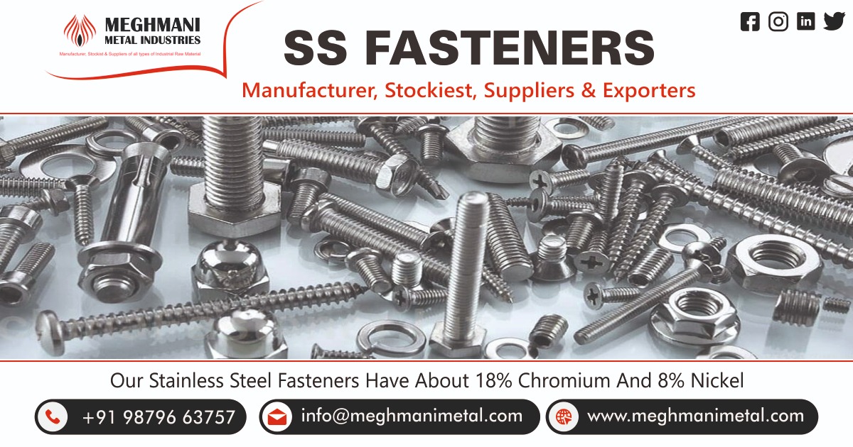 SS Fasteners Manufacturer, Stockist, and Suppliers in India