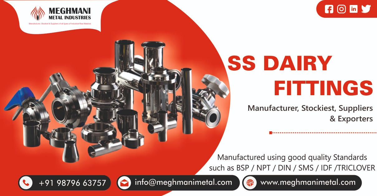 SS Dairy Fittings Manufacturer, Stockiest & Suppliers in India