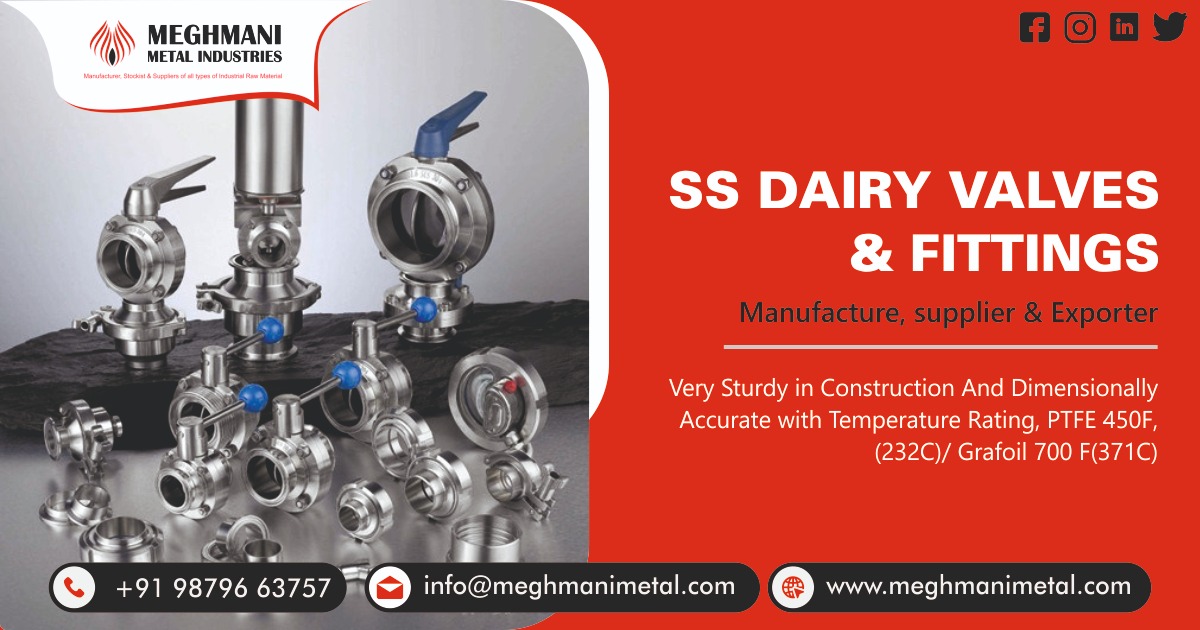 SS Dairy Valves & Fittings Supplier in Hyderabad