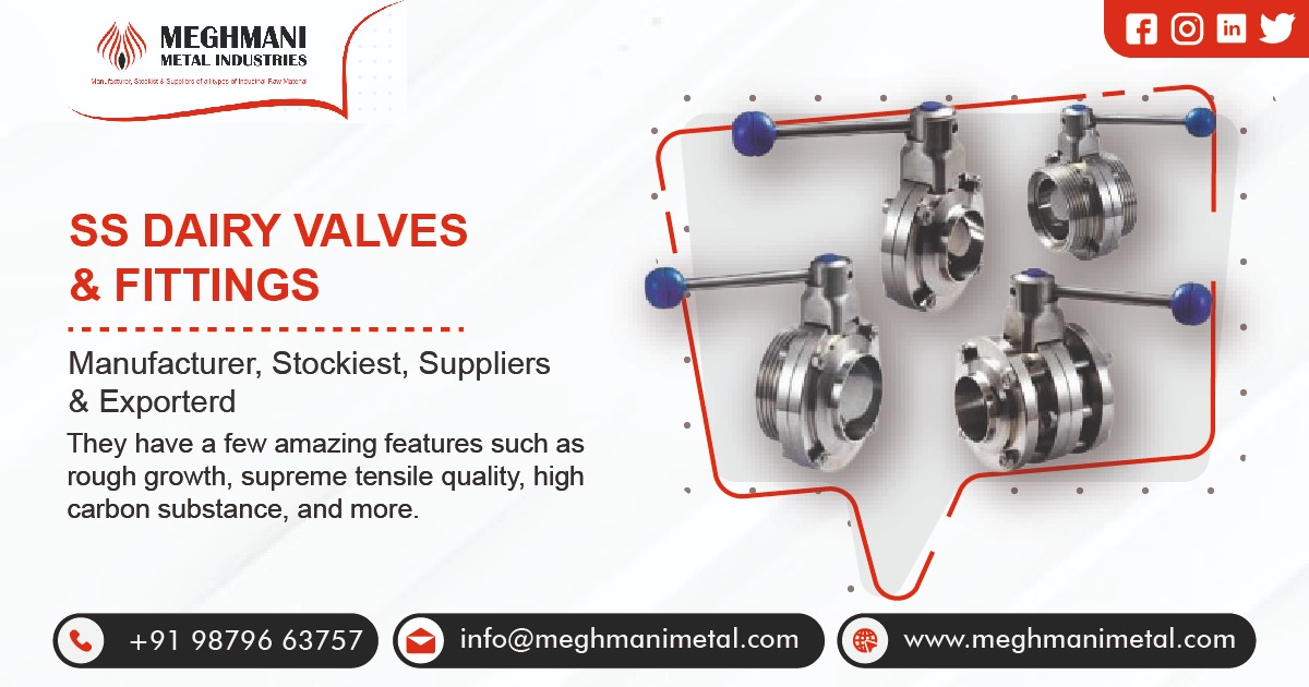 SS Dairy Valve & Fittings Supplier in Ahmedabad, Gujarat, India