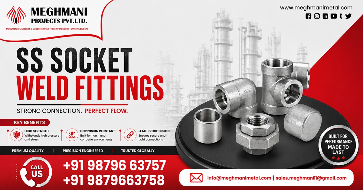 High-Quality SS Socket Weld Fittings in Silvassa for Industrial