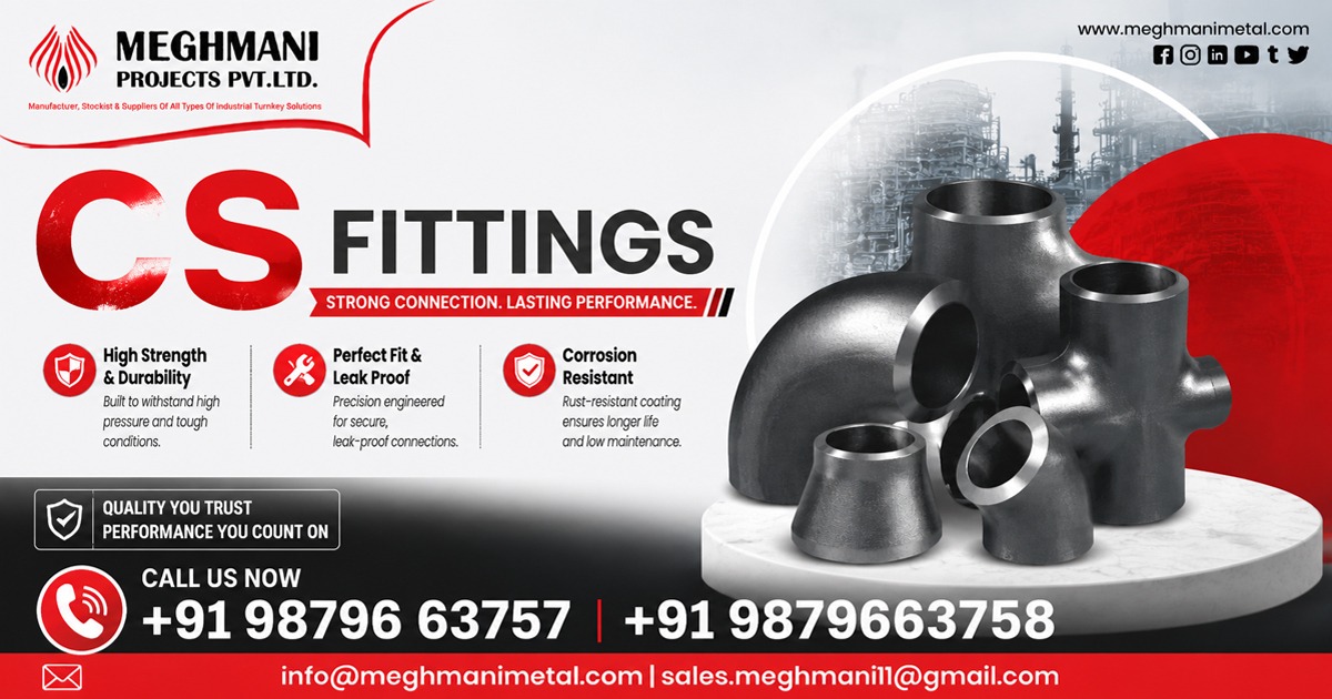 High-Quality Carbon Steel Fittings In Bharuch | Meghmani Projects Pvt. Ltd.