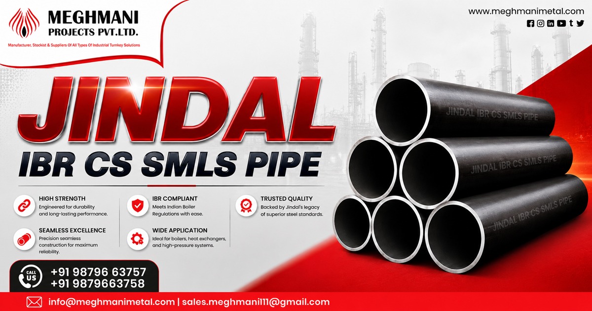 Jindal IBR CS SMLS Pipe In Maharastra | Meghmani Projects Pvt. Ltd.