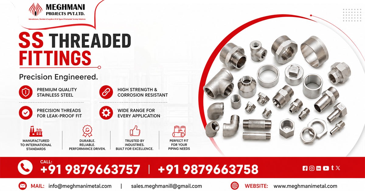 SS Threaded Fittings Supplier In Gandhidham