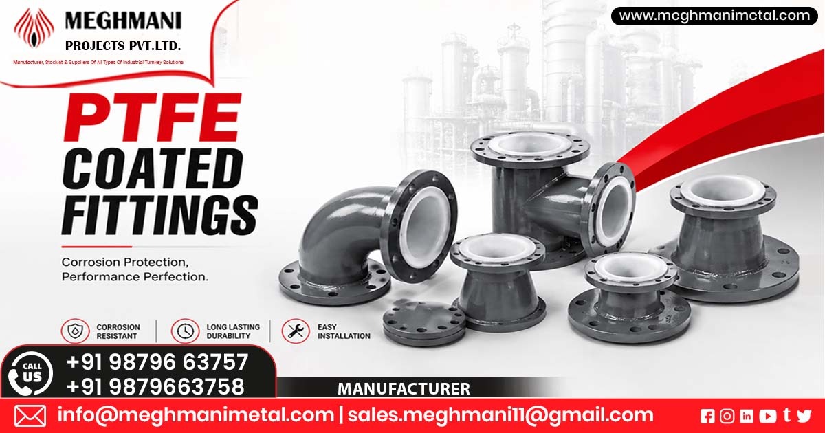 PTFE coated Fittings Supplier In Kutch
