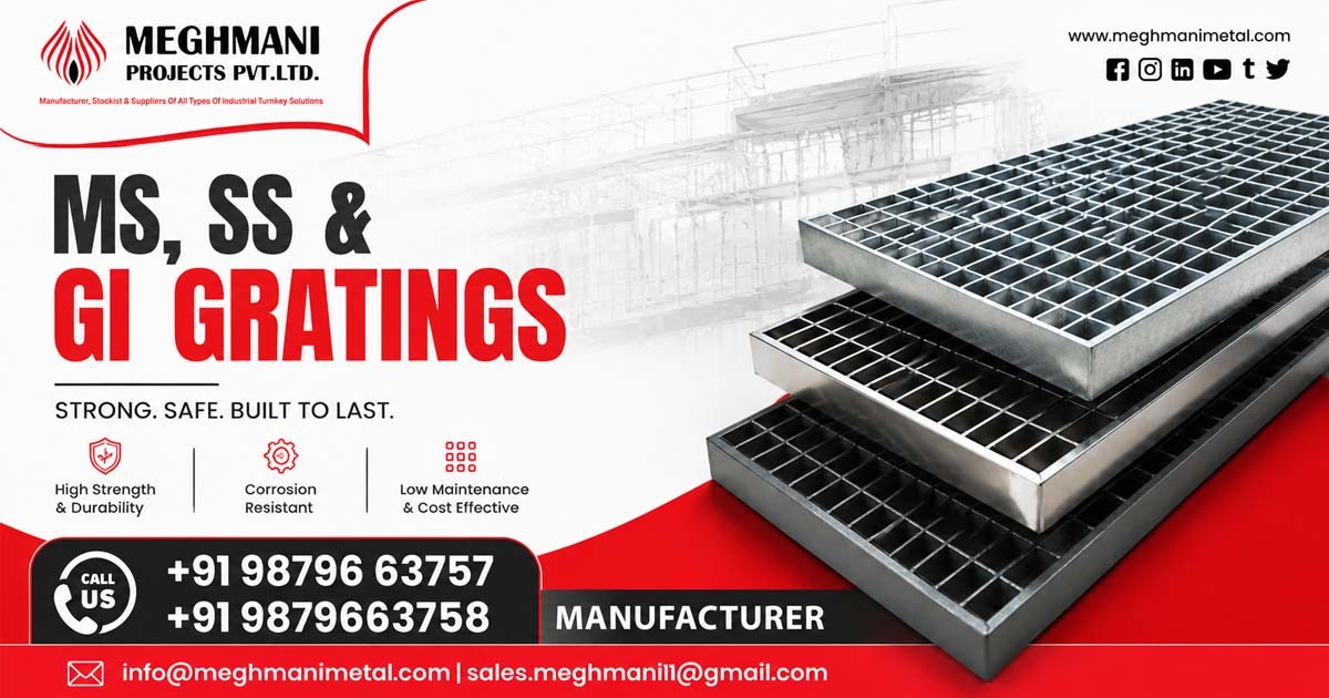 MS, SS And GI Gratings Supplier In Kutch