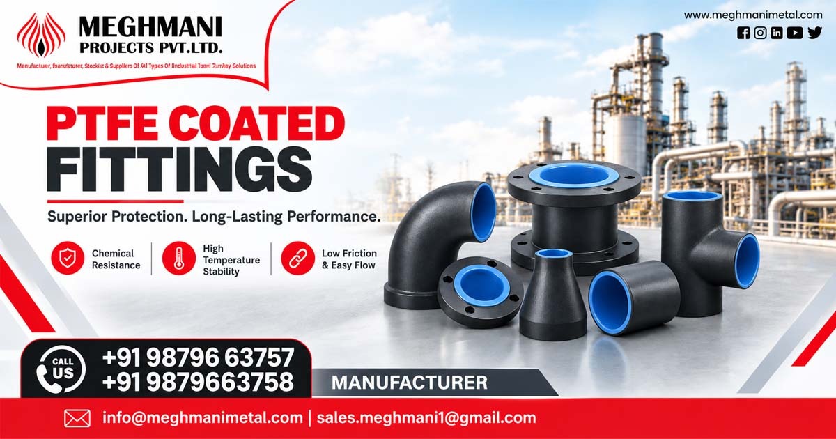 PTFE Coated Fittings Supplier In Jhagadia