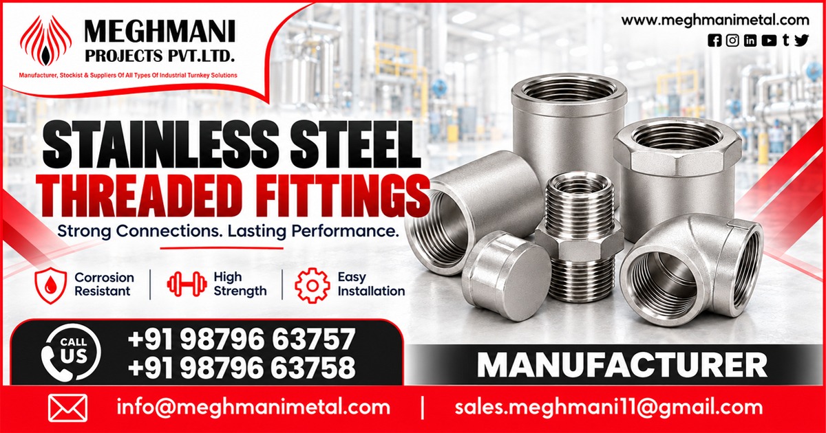 Stainless Steel Threaded Fittings Supplier In Dahej